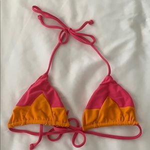 Message me to buy. SI swim neon triangle top